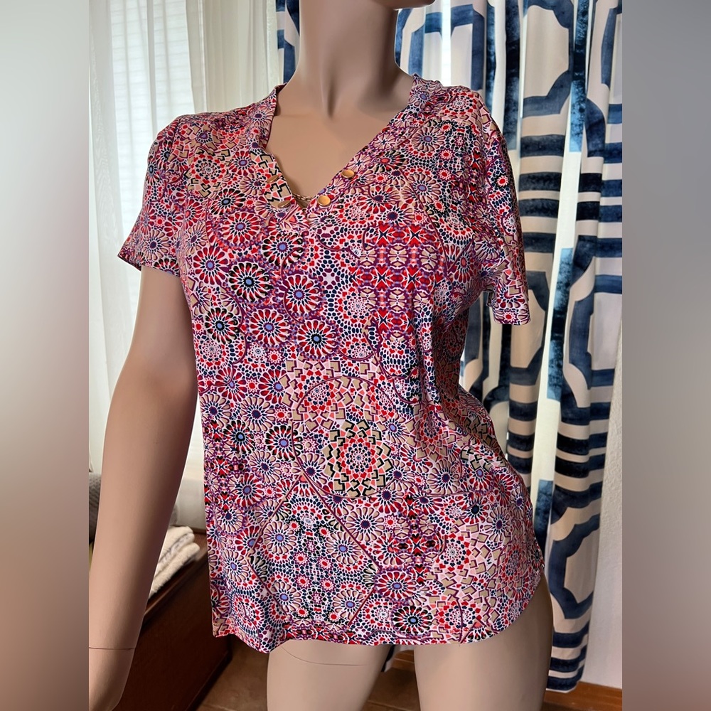 Rafaella Floral Kaleidoscope Top Size XL